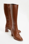Prologue Shoes Paradis Block Heel Knee High Boot In Animal Print