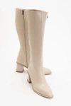 Prologue Shoes Paradis Block Heel Knee High Boot In Black