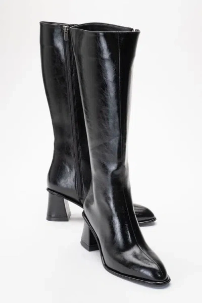 Prologue Shoes Paradis Block Heel Knee High Boot In Multi