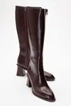 Prologue Shoes Paradis Block Heel Knee High Boot In Multi
