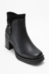 Prologue Shoes Parly Zip-block Heel Boot In Black
