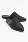 Prologue Shoes Pesa Woven Slippers In Animal Print