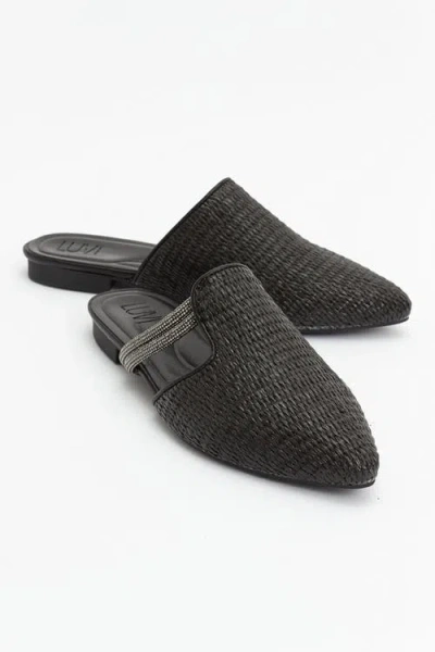 Prologue Shoes Pesa Woven Slippers In Animal Print
