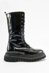 Prologue Shoes Piola Patent Combat Boot In Multi