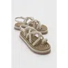 Prologue Shoes Poma Flat Sandal In Brown
