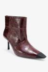 Prologue Shoes Rassel Pointed Toe Boot In Burgundy