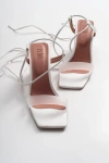 Prologue Shoes Rhea Block Heel Sandal In White
