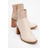 Prologue Shoes Ropa Block Heel Zip Boot In Multi