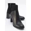 Prologue Shoes Ropa Block Heel Zip Boot In Black