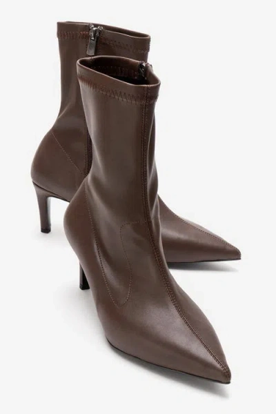 Prologue Shoes Rossano Stiletto Heel Boot In Brown