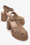 Prologue Shoes Rovena Platform Block Heel Sandal In Multi