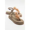Prologue Shoes Santra Lace-up Thong Sandals