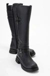 Prologue Shoes Sia Knee High Boot In Black