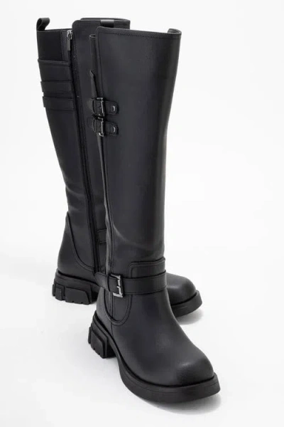 Prologue Shoes Sia Knee High Boot In Black