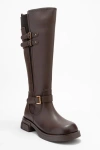 Prologue Shoes Sia Knee High Boot In Brown