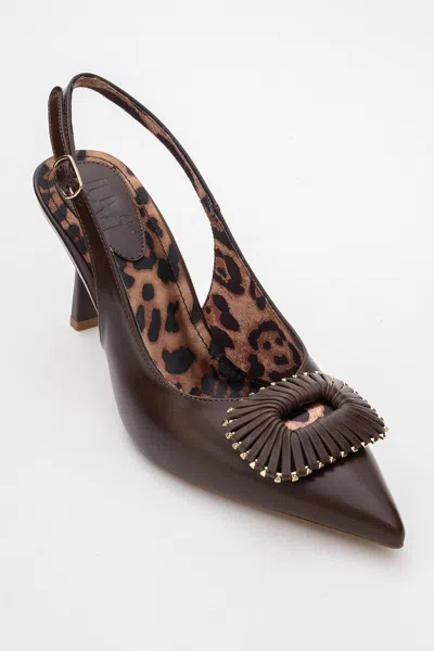 Prologue Shoes Spera Buckled Pointed Toe Pump In Multi
