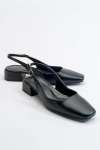 Prologue Shoes State Round Toe Slingback Pump In Black