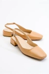 Prologue Shoes State Round Toe Slingback Pump In Brown