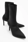 Prologue Shoes Thalin Zip Stiletto Boot In Black