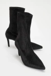 Prologue Shoes Thalin Zip Stiletto Boot In Black