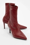 Prologue Shoes Thalin Zip Stiletto Boot In Red