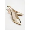 Prologue Shoes Value Pointed Toe Pump In Gold