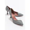 Prologue Shoes Vera Pointed Toe Pump In Silver