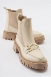 Prologue Shoes Vesper Buckled Chelsea Boot In Animal Print