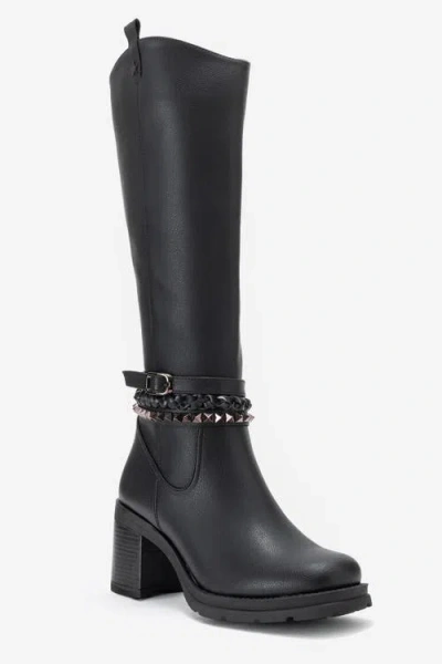 Prologue Shoes Viorra Knee High Boot In Black