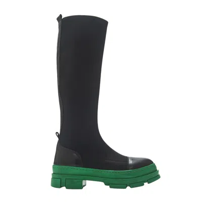 Prologue Shoes Women's Bella Black & Green Scuba Boot