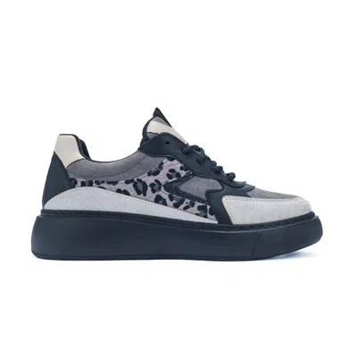 Prologue Shoes Women's Black Ida - Dark Grey Platform Sneakers