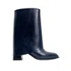 Prologue Shoes Ellas Chunky Heel Boot In Blue