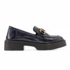Prologue Shoes Women's Blue Simone - Navy Patent Bit Platform Loafers In Blue