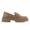 Prologue Shoes Women's Brown Josie - Beige Suede Loafers In Brown