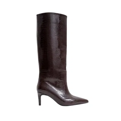 Prologue Shoes Women's Cassandra Brown Pattern High Heel Boot
