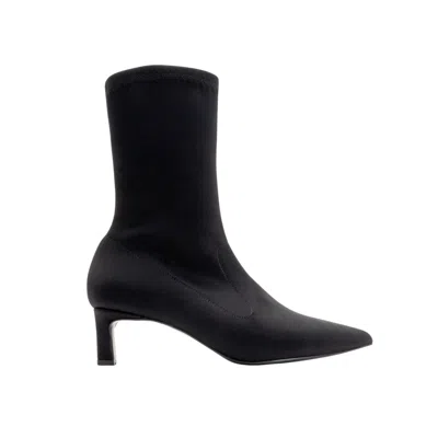 Prologue Shoes Women's Lewin Black Stretch Pointed Toe Stiletto Boot