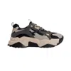 Prologue Shoes Women's Loretta - Black Gray Platform Sneakers In Black