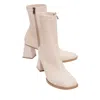 Prologue Shoes Plesa Chunky Heel Boot In Neutral