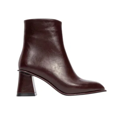 Prologue Shoes Women's Red Alba Burgundy Block Heel Boot