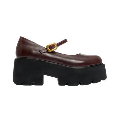 Prologue Shoes Women's Red Linley Burgundy Platform Loafer
