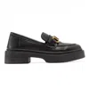 Prologue Shoes Women's Simone - Black Bit Platform Loafers In Black