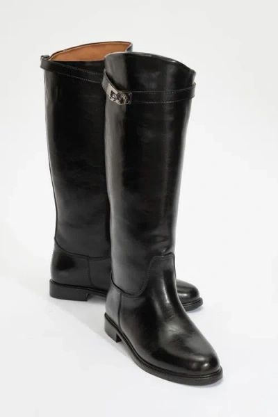 Prologue Shoes Yoko Knee High Boot In Black