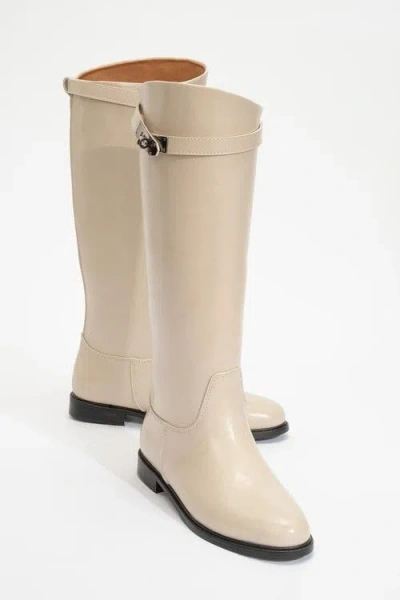 Prologue Shoes Yoko Knee High Boot In Neutral