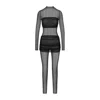 Promees Women's Ambra - Black Mesh Jumpsuit