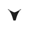 Promees Women's Gina - Black Thong Bikini Bottom