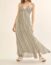 Promesa Aztec Halter Maxi Dress In Cream In White