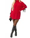 Promesa Be My Sweetheart Cable Knit Dress In Red In Red