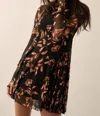 Promesa Cabrini Floral Mesh Swing Dress In Black