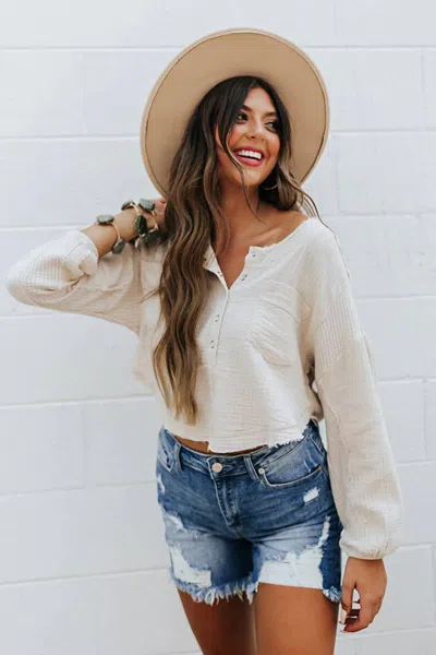 Promesa Catchy Tune Top In Cream In Neutral