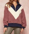 Promesa Chloe Chevron Colorblock Pullover In Multi In Multi